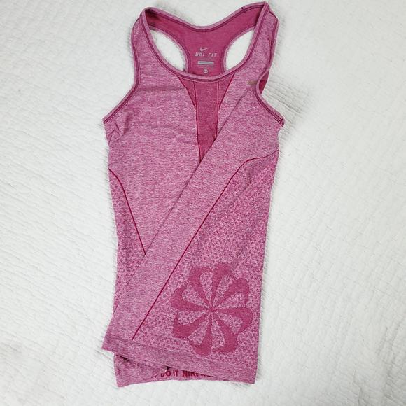 Nike Dri-Fit Racerback Marled Red Pink Athletic Wicking Running Gym Tank Top XS - Picture 5 of 11